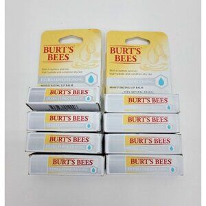 Burt's Bees Beeswax Lip Balm Ultra Conditioning Moisturizing Lot of 8